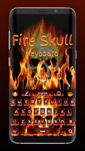 اسکرین شات برنامه Fire Skull Keyboard 1