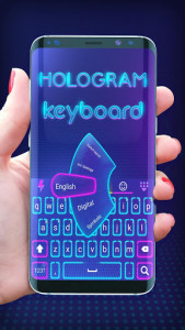 اسکرین شات برنامه Hologram neon keyboard 1
