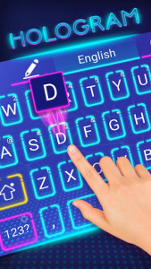 اسکرین شات برنامه Hologram neon keyboard 3