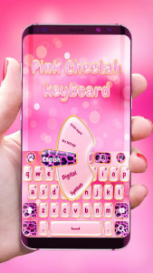 اسکرین شات برنامه Pink cheetah keyboard 1