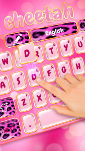 اسکرین شات برنامه Pink cheetah keyboard 3