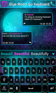 اسکرین شات برنامه Bluemoon GO Keyboard Theme 3