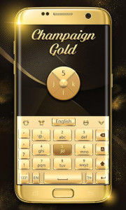 اسکرین شات برنامه Champaign Gold Go Keyboard Theme 2