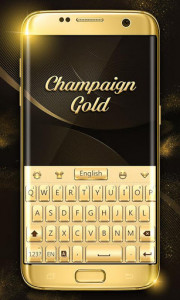اسکرین شات برنامه Champaign Gold Go Keyboard Theme 1