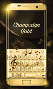 اسکرین شات برنامه Champaign Gold Go Keyboard Theme 5