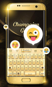 اسکرین شات برنامه Champaign Gold Go Keyboard Theme 4