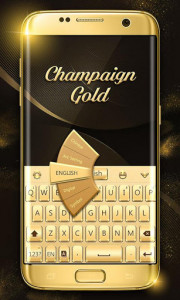 اسکرین شات برنامه Champaign Gold Go Keyboard Theme 3