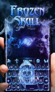 اسکرین شات برنامه Frozen Skull  GO Keyboard  Theme 1