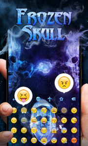اسکرین شات برنامه Frozen Skull  GO Keyboard  Theme 3