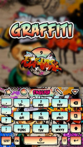 اسکرین شات برنامه Retro Grafitti GO Keyboard Animated Theme 3