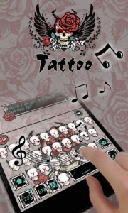 اسکرین شات برنامه Tattoo Go Keyboard theme 3