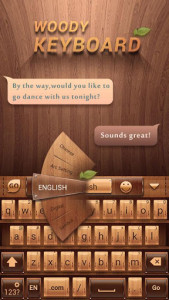 اسکرین شات برنامه Woody GO Keyboard Theme  Emoji 4