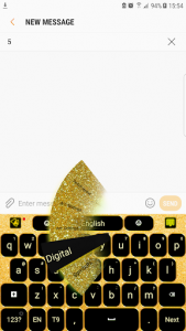 اسکرین شات برنامه Black and gold keyboard theme 3