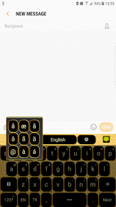 اسکرین شات برنامه Black and gold keyboard theme 5