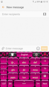 اسکرین شات برنامه Black and Pink Keyboard 4