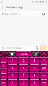 اسکرین شات برنامه Black and Pink Keyboard 6
