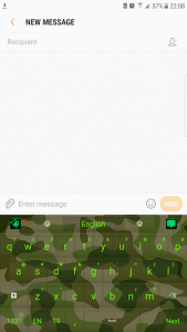 اسکرین شات برنامه Green Military Keyboard 1