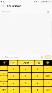 اسکرین شات برنامه Yellow Keyboard 5