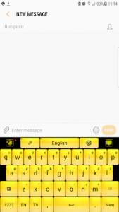 اسکرین شات برنامه Yellow Keyboard 1