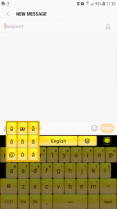 اسکرین شات برنامه Yellow Keyboard 6