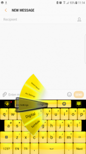 اسکرین شات برنامه Yellow Keyboard 3