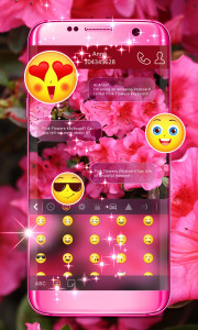 اسکرین شات برنامه Pink Flowers Keyboard 2