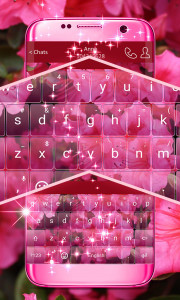 اسکرین شات برنامه Pink Flowers Keyboard 3