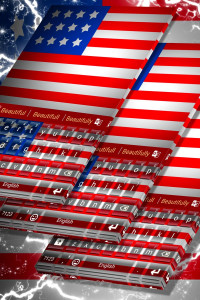 اسکرین شات برنامه American Flag Keyboard Theme 5