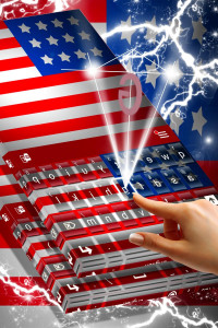 اسکرین شات برنامه American Flag Keyboard Theme 3