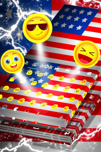 اسکرین شات برنامه American Flag Keyboard Theme 4