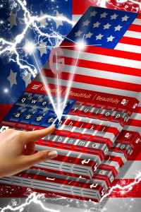 اسکرین شات برنامه American Flag Keyboard Theme 2