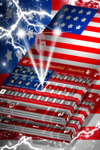 اسکرین شات برنامه American Flag Keyboard Theme 1