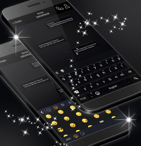 اسکرین شات برنامه Black Style Keyboard 3