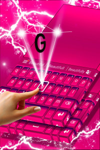 اسکرین شات برنامه Keyboard Color Pink Theme 3