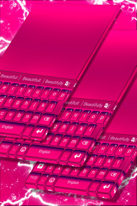 اسکرین شات برنامه Keyboard Color Pink Theme 1