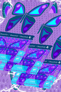 اسکرین شات برنامه Cute Butterfly Keyboard 5