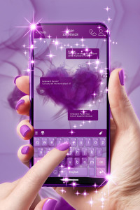 اسکرین شات برنامه Purple Keyboard 1
