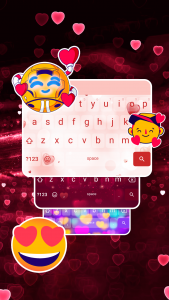 اسکرین شات برنامه Pink Keyboard For WhatsApp 1