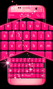 اسکرین شات 3 برنامه Pink Keyboard For WhatsApp