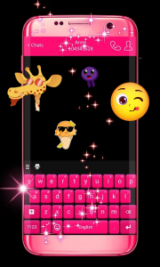 اسکرین شات برنامه Pink Keyboard For WhatsApp 4