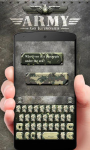 اسکرین شات برنامه Army GO Keyboard Theme & Emoji 1