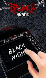 اسکرین شات برنامه Black Night GO Keyboard Theme 6