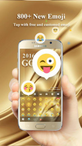 اسکرین شات برنامه Gold 2016 GO Keyboard Theme 2
