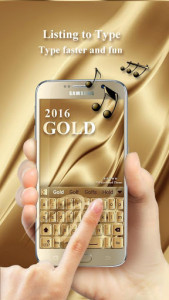 اسکرین شات برنامه Gold 2016 GO Keyboard Theme 1