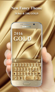 اسکرین شات برنامه Gold 2016 GO Keyboard Theme 3