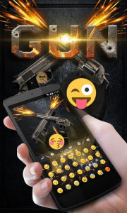 اسکرین شات برنامه Gun GO Keyboard Theme & Emoji 2