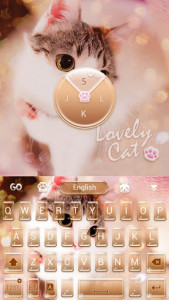 اسکرین شات برنامه Lovely Cat Keyboard Theme 7