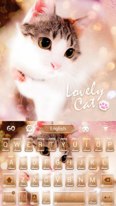 اسکرین شات برنامه Lovely Cat Keyboard Theme 6