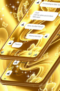 اسکرین شات برنامه Golden SMS Theme 2