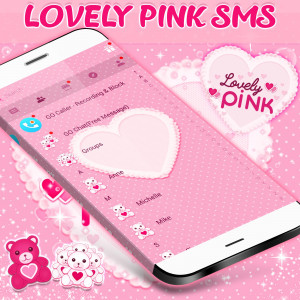 اسکرین شات برنامه Pink SMS Themes 3